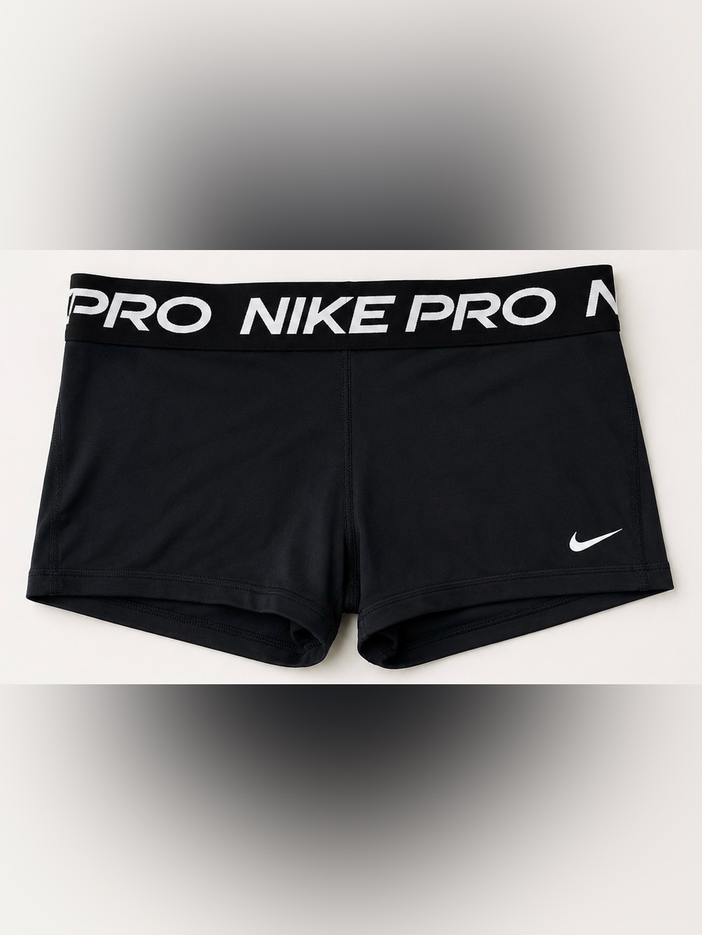 Nike Pro Black Women’s Compression Bike Shorts with White Swoosh - Picture 4 of 5